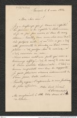 Nachlass Franz Steindachner, Brief von L. Sarzanowski an Franz Steindachner (06.03.1882), Inv.Nr. 437.06, Seite 1